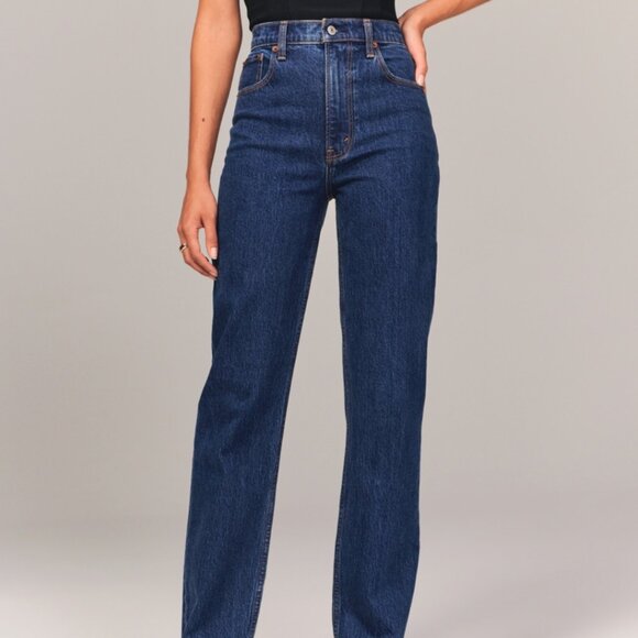 Abercrombie Ultra High Rise 90s Straight Jean 25/0S - Picture 1 of 7